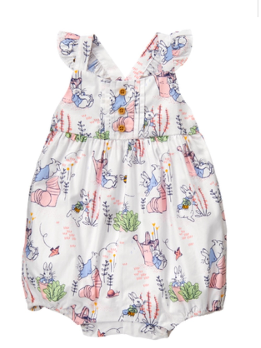 Gymboree Peter Rabbit Print Romper Sz 12-18 Mo